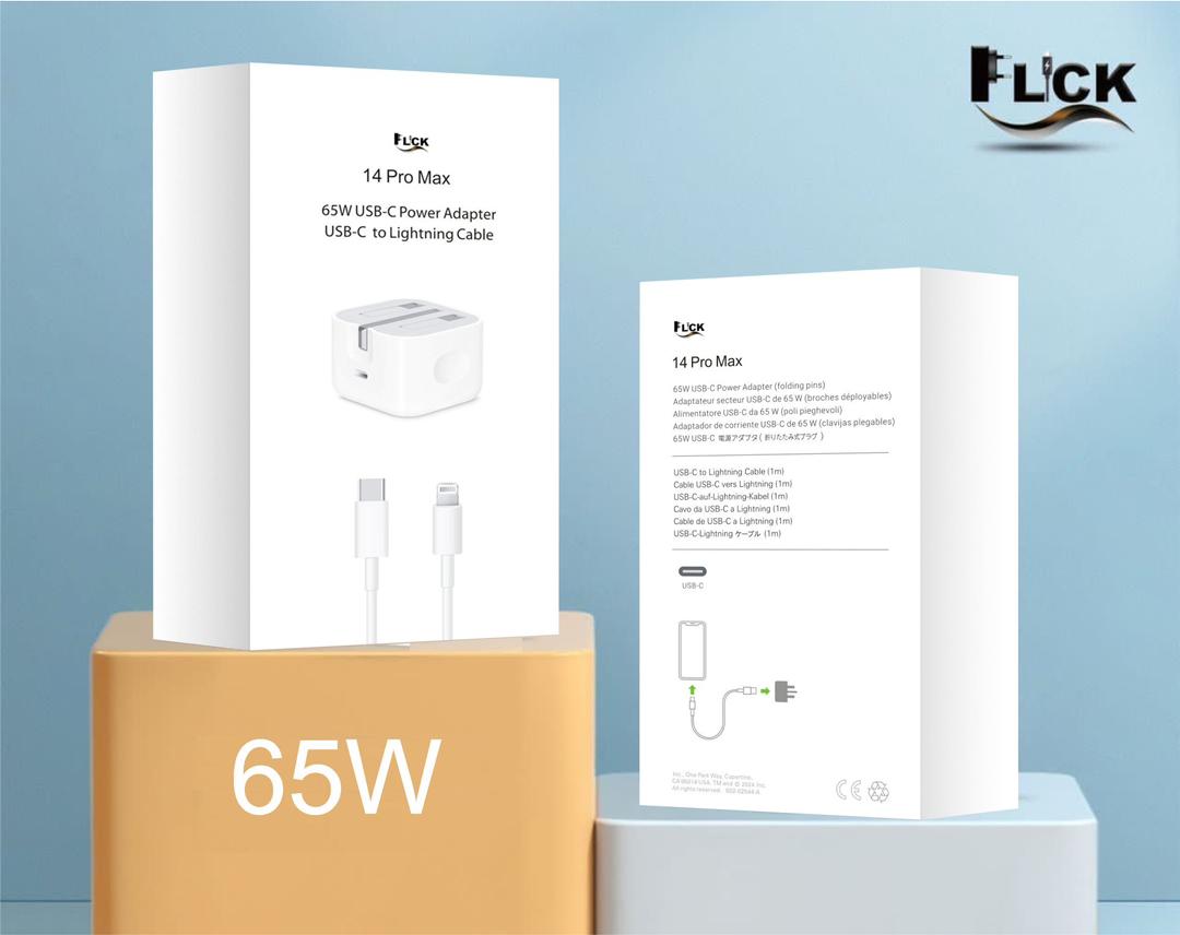 60W Flick 15/16 Pro Max USB-C Power Adapter USB-C to C Cable