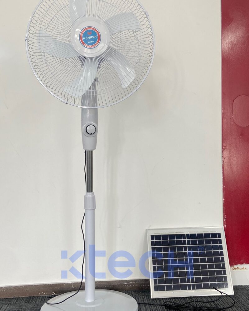 ktech 16-inch Solar(Rechargeable) Vertical Fan Electric Oscillating Vertical