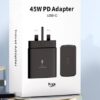 45W Flick PD Super Fast Charging USB-C Travel Adapter