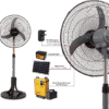 Qasa 18"AC/DC Standing Fan QSF-18YOGA , with AC/DC Adapter